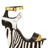 Diego Dolcini 130mm Laminated Leather & Ponyskin Wedge in Gold (black) - Lyst