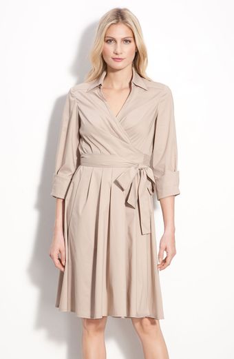 Donna Ricco French Cuff Shirtdress - Lyst
