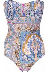 Etro Printed Bandeau Swimsuit