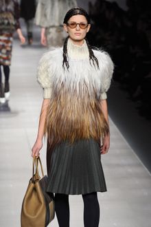 Fendi Fall 2012 Pleated Wool Skirt  - Lyst
