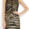 Gucci Metallicstriped Fringed Leather Dress in Gold (black) - Lyst