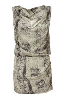 Iro Khaki Backless Mini Dress - Lyst
