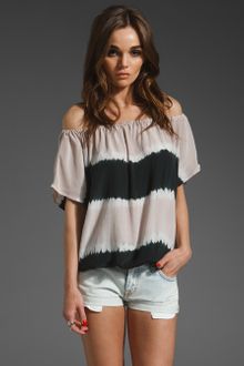Joie Caro Top in Sphinx/caviar - Lyst