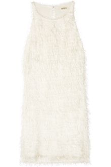 L'Agence Eyelash-fringed Mini Dress - Lyst