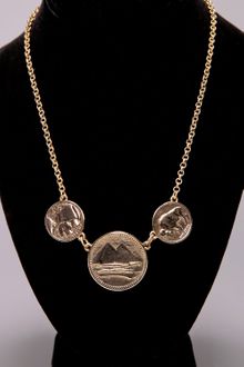 Low Luv X Erin Wasson 3 Coin Necklace - Yellow Gold - Lyst