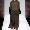 Max Mara Fall 2012 Silk Shirt With Patch Pockets And Crocodile Leather Button Placket And Collar In Grey in Green - Lyst