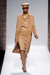 Max Mara Fall 2012 Silk and Satin Formal Shirt in Gold