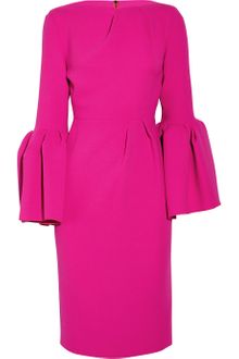 Roksanda Ilincic Margot Lantern-Sleeve Wool-Crepe Dress - Lyst