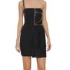 Versace Oneshoulder Pleated Dress with Studs in Black - Lyst