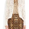 Alexander Mcqueen Crochetembroidered Silkorganza Jacket in White (blush) - Lyst