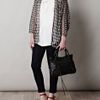 Beyond Vintage Printed Silk Cape in Black (beige) - Lyst