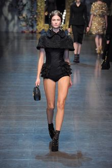 Dolce & Gabbana Fall 2012 Ruffle Trimmed Bodysuit  - Lyst