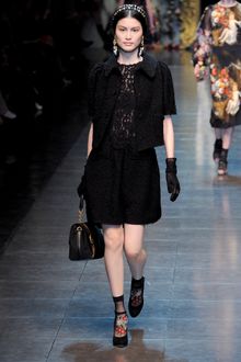 Dolce & Gabbana Fall 2012 Black Short Skirt  - Lyst