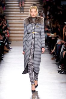 Missoni Fall 2012 Fur Collar Wool Coat  - Lyst