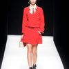 Moschino Fall 2012 Collarless Jacket  in Red - Lyst
