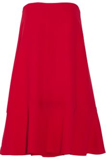 Valentino Strapless Silk-cady Dress - Lyst