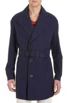 Burberry Prorsum Double Breasted Oversize Trench - Lyst