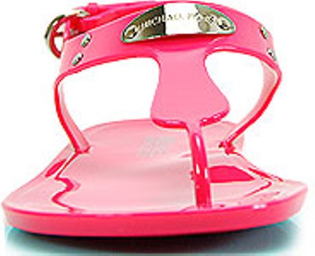 pink mk sandals