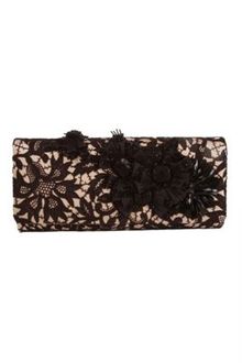 Oscar de la Renta Embroidered Lace Roll Clutch - Lyst