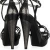 Stella Mccartney Viola Metallic Faux Nubuck Leather Sandals in Black - Lyst