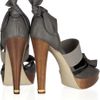 Stella Mccartney Valencia Faux Leather Sandals in Gray (anthracite) - Lyst
