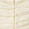 Topshop Lace Button Front Crop Top in White (cream) - Lyst