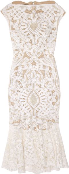 Alexander McQueen Crochet-embroidered Silk-organza Dress - Lyst