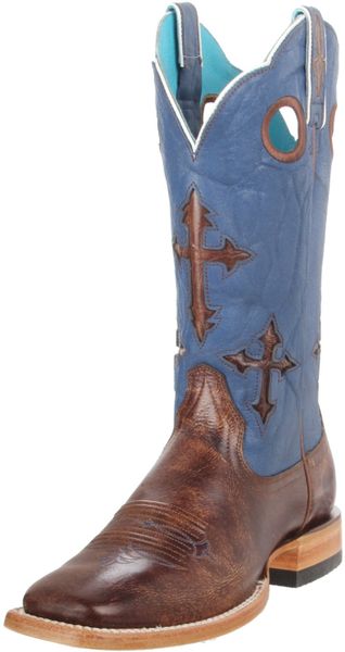 Ariat Mens Ranchero Pull On Boot in Blue for Men (weathered buckskin/blue) - Lyst