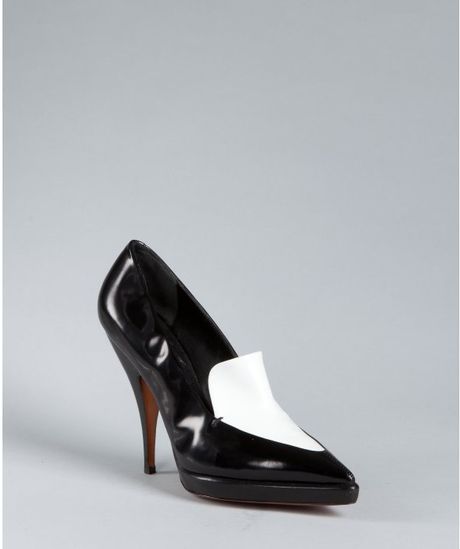 white platform loafers black and white leather platform loafers in black white platform loafers black and white leather platform loafers in black