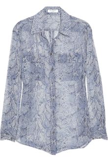 Equipment Python-print Silk-chiffon Shirt - Lyst