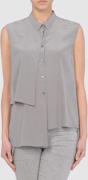 Jil Sander Sleeveless Shirt - Lyst