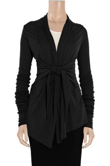Rick Owens Lilies Tie-front Jersey Cardigan - Lyst