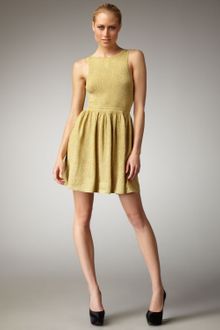 Tibi Metallic Sweater Dress - Lyst
