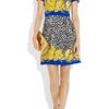 Versace Printed Silkblend Crepe Dress in Multicolor (multicolored) - Lyst