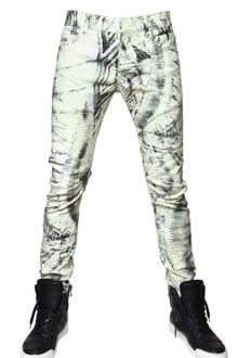 Balmain 17cm Greyscale Printed Denim Jeans - Lyst