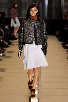 Balenciaga Fall 2012 Folded A-Line Knee Length Skirt In White  - Lyst