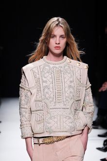 Balmain Fall 2012 Bead Embellished Tunic Top  - Lyst