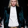 Balmain Fall 2012 Collarless Blouse in White - Lyst