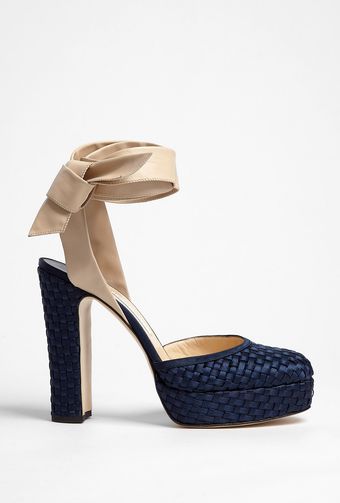  Valentine Woven Satin Platform Shoe 