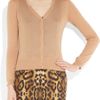 Calvin Klein Cecyl Fineknit Cashmere and Silkblend Cardigan in Beige (nude) - Lyst