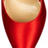 Charlotte Olympia Paloma Fanpleat Satin Pumps in Red - Lyst