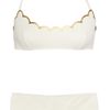 Chloé Scalloped Halterneck Bikini in Beige (white) - Lyst