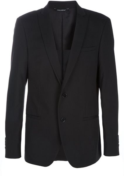 Dolce & Gabbana Two Button Suit in Black for Men - Lyst