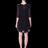 Erin Fetherston 3/4 Sleeve Dress with Embellished Bow in Black - Lyst