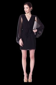 Erin Fetherston Cape Sleeve Wrap Dress - Lyst
