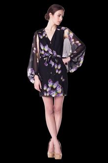 Erin Fetherston Cape Sleeve Wrap Dress - Lyst
