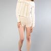 Free People The Pieced Lace Top in Beige - Lyst