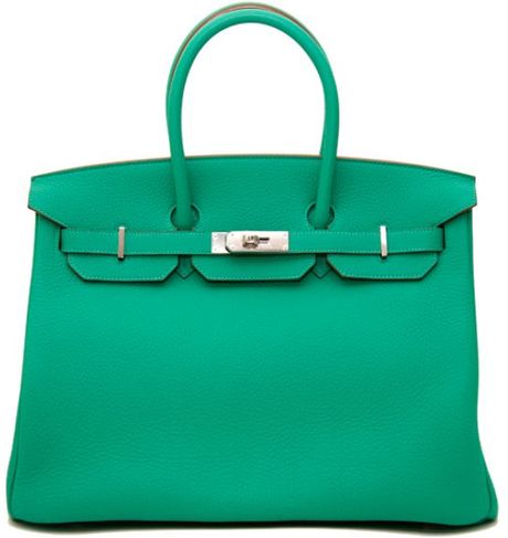Hermes 35cm Menthe Clemence Birkin in Green - Lyst