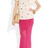 Mulberry Effie Starembellished Jersey Tshirt in Beige (transparent) - Lyst