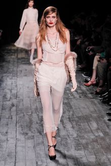 Nina Ricci Fall 2012 Lace Inset Camisole - Lyst